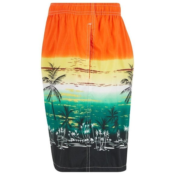 Men's Swim Trunks, Men Swimming Shorts,  Beach Board Bathing Suit, Sunrise Print - Picture 3 of 7